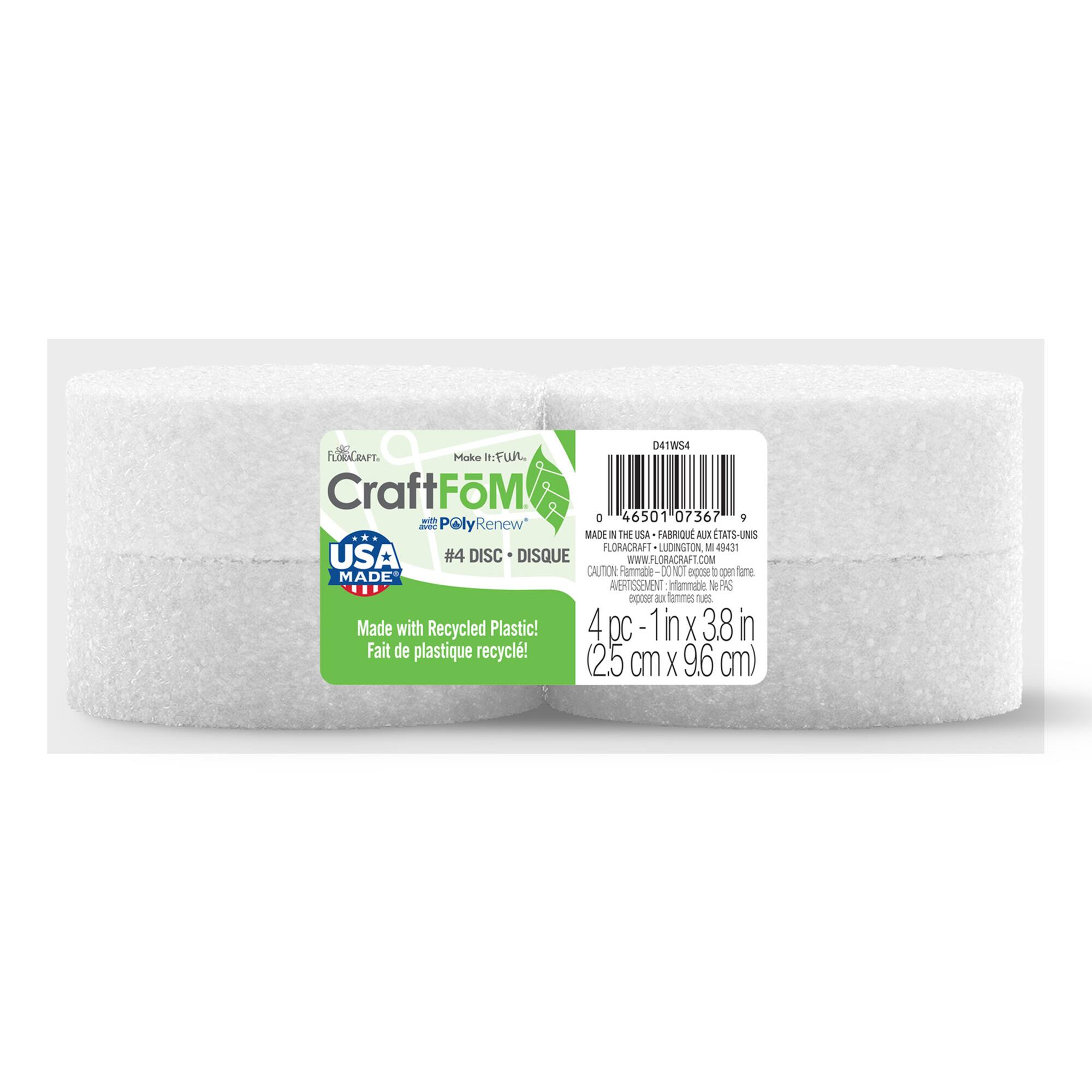 FloraCraft® 3.75" White CraftFōM® Discs, 4ct.